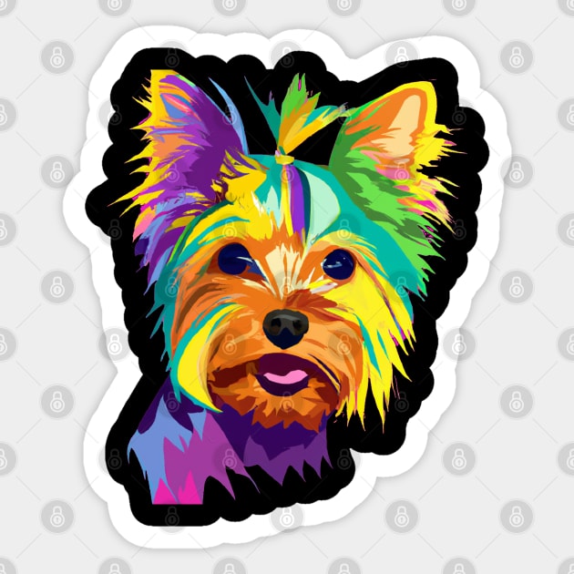 Yorkshire Terrier Pop Art - Dog Lover Gifts Sticker by PawPopArt